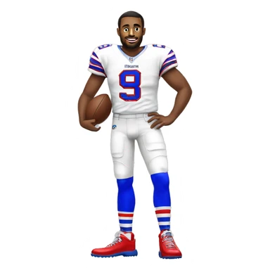 buffalo bills quarterback with striped socks sticker