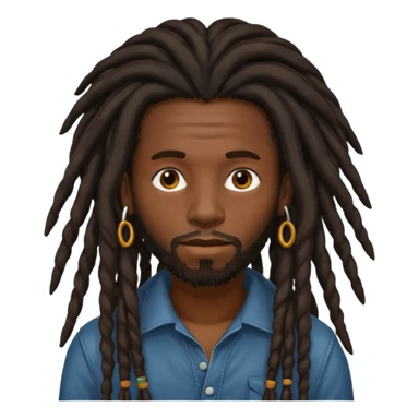black man with long dreads  sticker