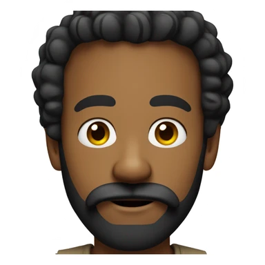 Donald glover with mustache and a short beard sticker