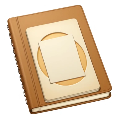 Light brown Planner open notebook  sticker