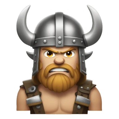 angry viking without viking horns sticker