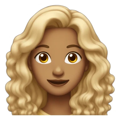 Very proud happy woman. Brown eyes and long wavy hair. Light skin. She is a little cocky sticker