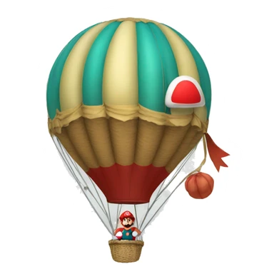  mario odysey hot air balloon sticker