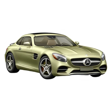 Pale olive Mercedes  sticker