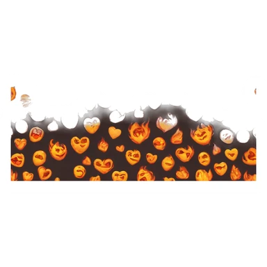 Corazón de fuego negro sticker