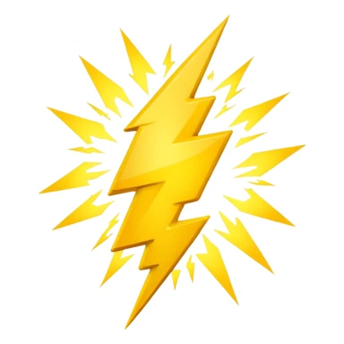 lightning flash yellow sticker