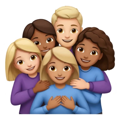 people hugging each other sticker