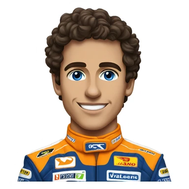 Lando norris mclaren with blue eyes sticker