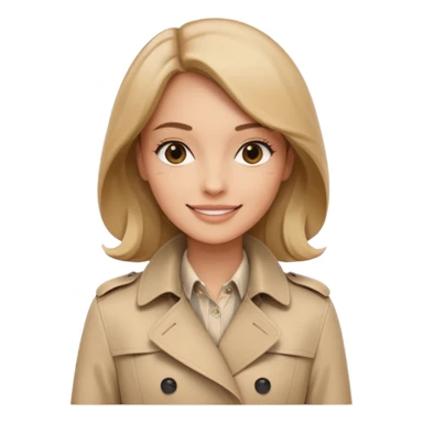 Woman wearing Burberry coat sticker
