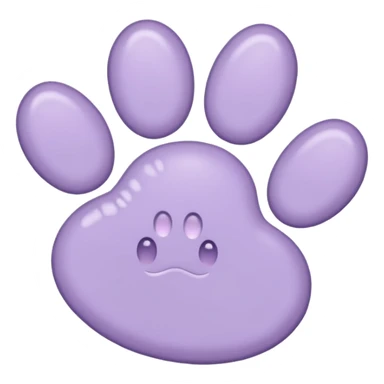 a pastel purple pawprint sticker