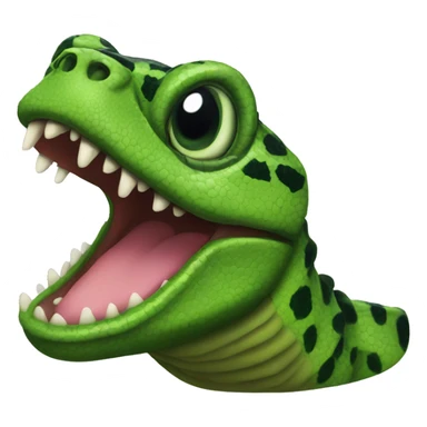 Green Gila Monster Head Big Chin sticker