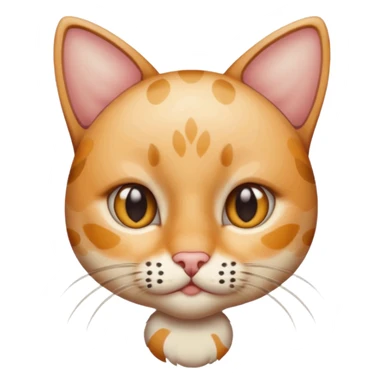 polka dots human body and cat face sticker