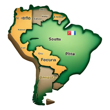 South America map sticker