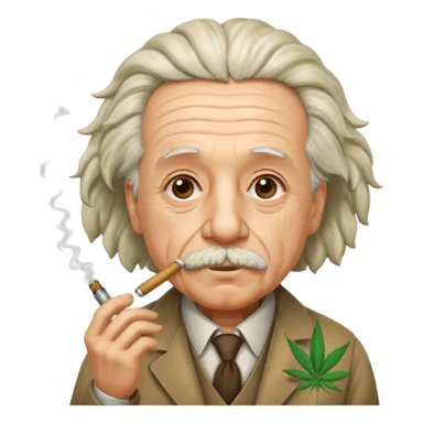 Einstein smoking weed sticker