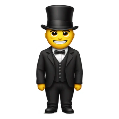 Man with suit monacle and top hat sticker