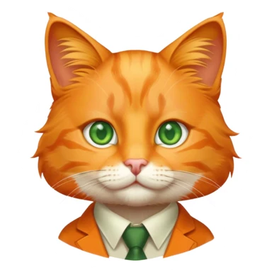 cute orange cat professor sticker