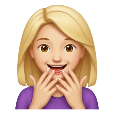 Basic emoji girl biting her nails sticker