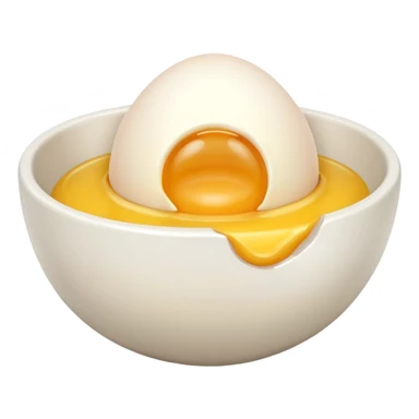cracked egg in bowl  sticker