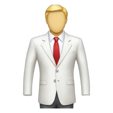 White suit with red tie sticker