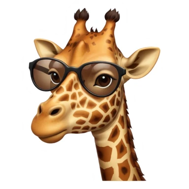 giraffe head and body wtih black sunglasses  sticker