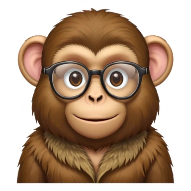 Farmer monkey with glasses sticker