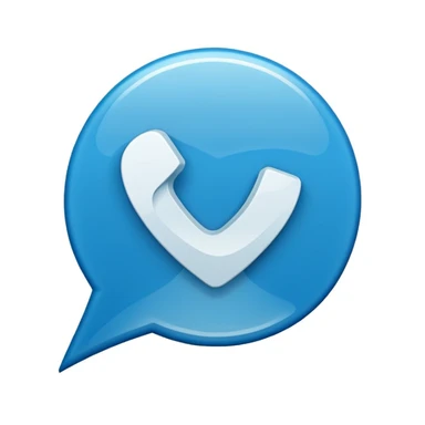 Der blaue WhatsApp Haken sticker