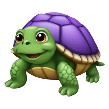 Turtle with purple shell sticker