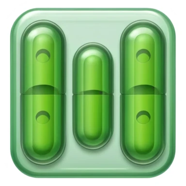 blister pack  green medicines sticker