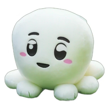 Milk plush on a lawn sticker