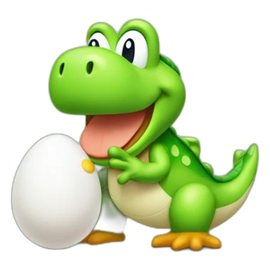 Yoshi with an egg sticker