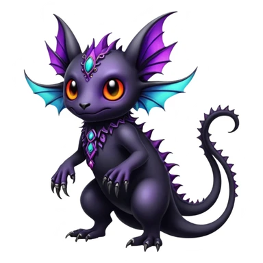 Gothic badass cool complex exotic colorful aesthetic-scenery-Fakémon-creature (full body) sticker