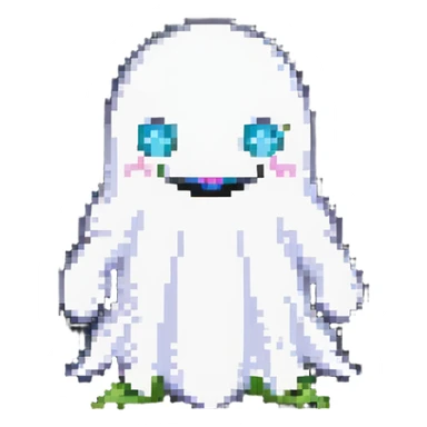 smiling ghost sticker