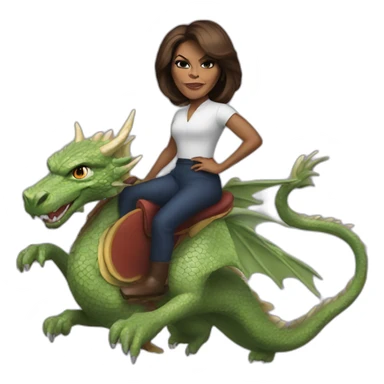 Michelle obama riding a dragon sticker