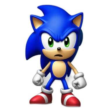 Sonic qui est déçu sticker