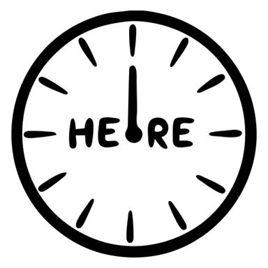 A clock icon with the text "HEURE" sticker