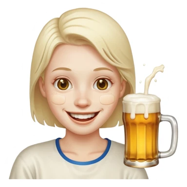 Milk beer face emoji sticker