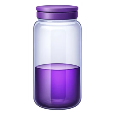 Purple glass jar sticker