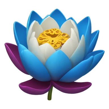 Flor de loto azul sticker