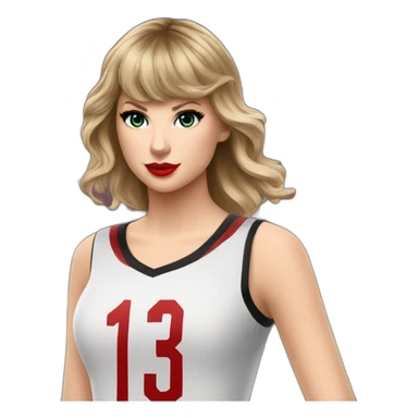 Taylor-Swift-AC-Milan-jersey-number-13 sticker