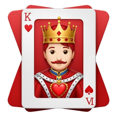 Red King in hearts sticker