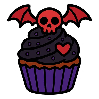 gothic cupcake sticker