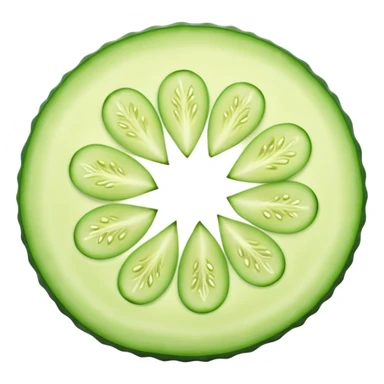 circular slice of cucumber sticker