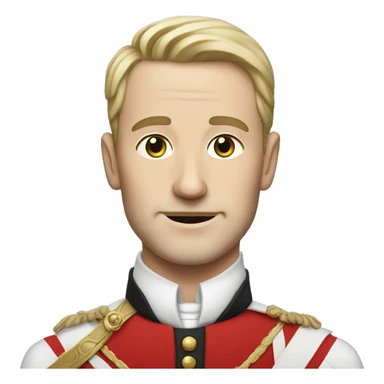 white skin man in British dress sticker