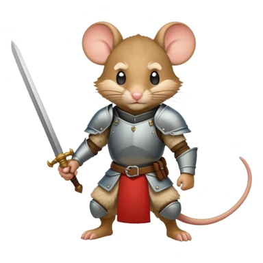 A mouse warrior, redwall inspired, in action sticker