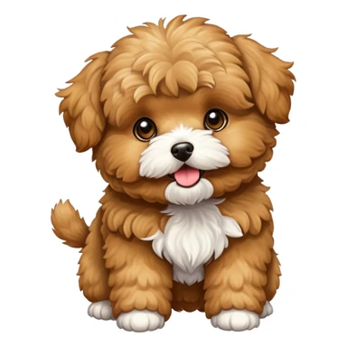 golden brown maltipoo doing tricks sticker