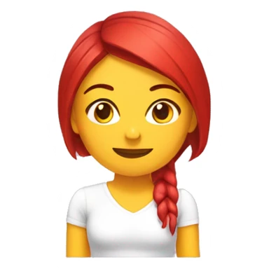 Chica crespa de color rojizo el cabello Haciendo yoga aéreo  sticker