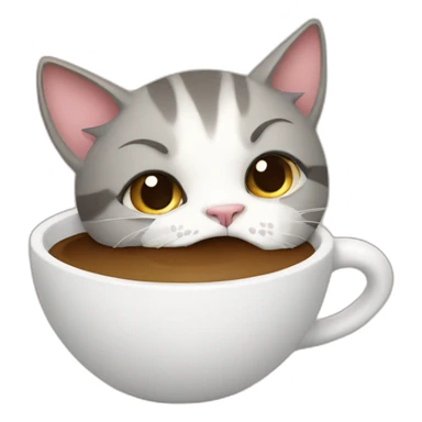 cat_driking_coffe sticker