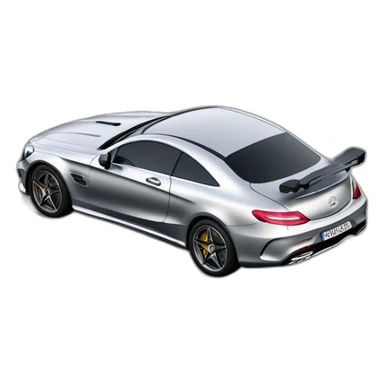 mercedes amg, silver，isometric view sticker