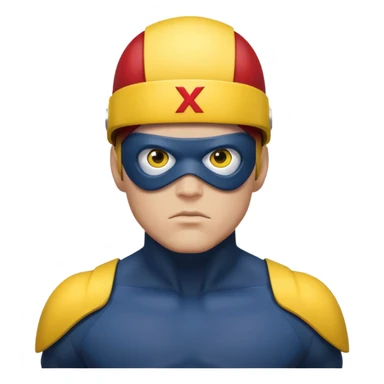 marvel superhero cyclops x-men with iconic yellow visor sticker