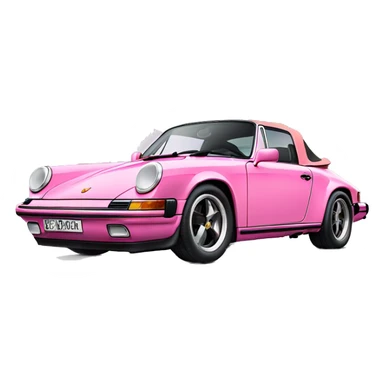Porsche 911 targa sakura in pink sticker